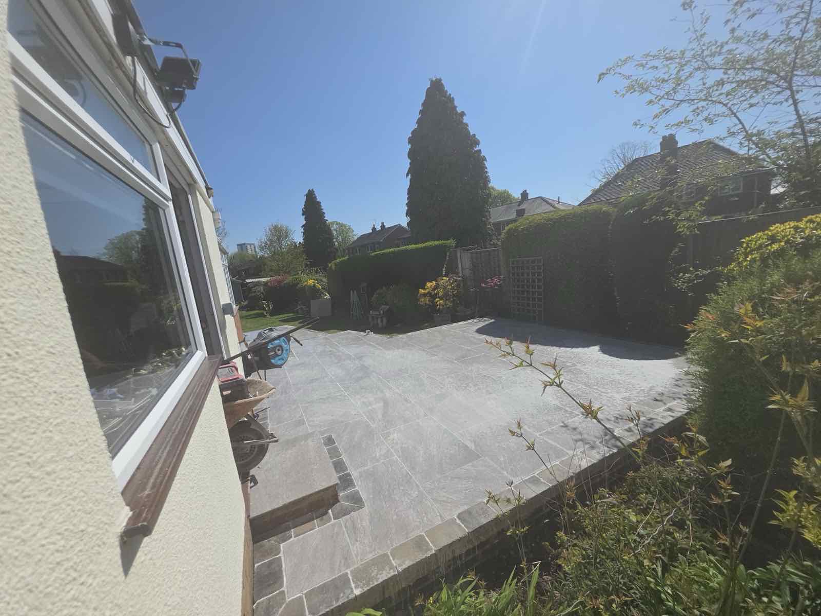Porcelain Slabs & Ash Grey Border - Bloxwich